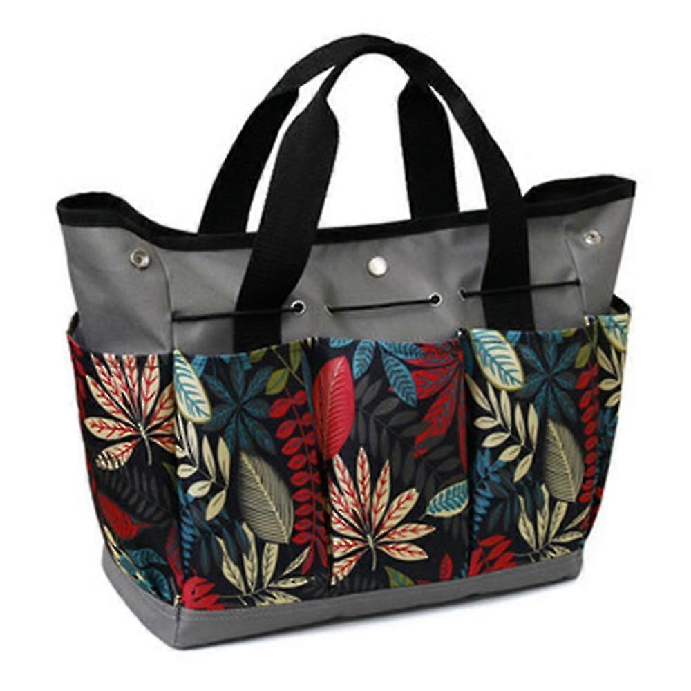 Garden tool storage bag with small pocketsblack