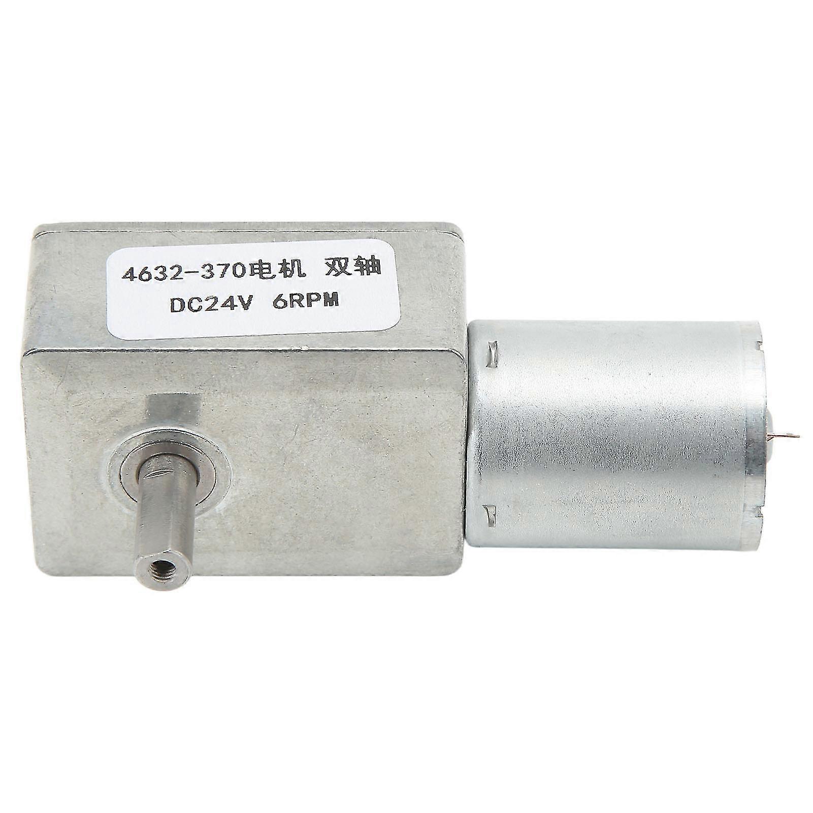 DC24V Double Shaft Worm Gear Motor 6RPM for High Accuracy Door Opener