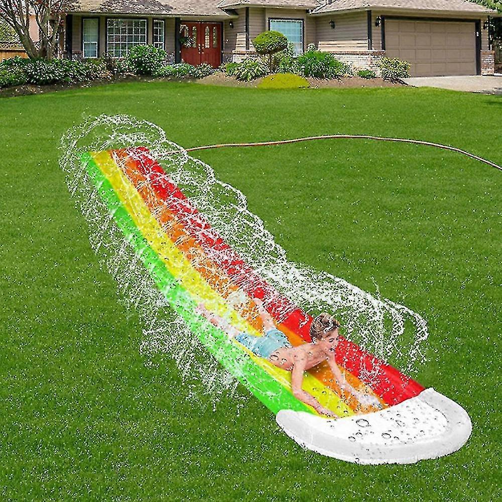 480x76cm Φουσκωτές Νεροτσουλήθρες Mat Καλοκαιρινή Πισίνα Waterskiing Splash Παιχνίδια Υπαίθρια Πίσω Αυλή Γκαζόν Νεροτσουλήθρες Ψεκαστήρας A-yyc