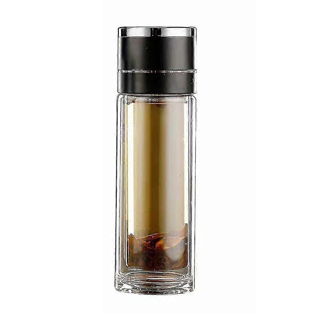 Dobbeltlags tekopp i glass for menn Varmeisolasjon Anti-skålding te infuserflaske 280ml/380ml XiXi