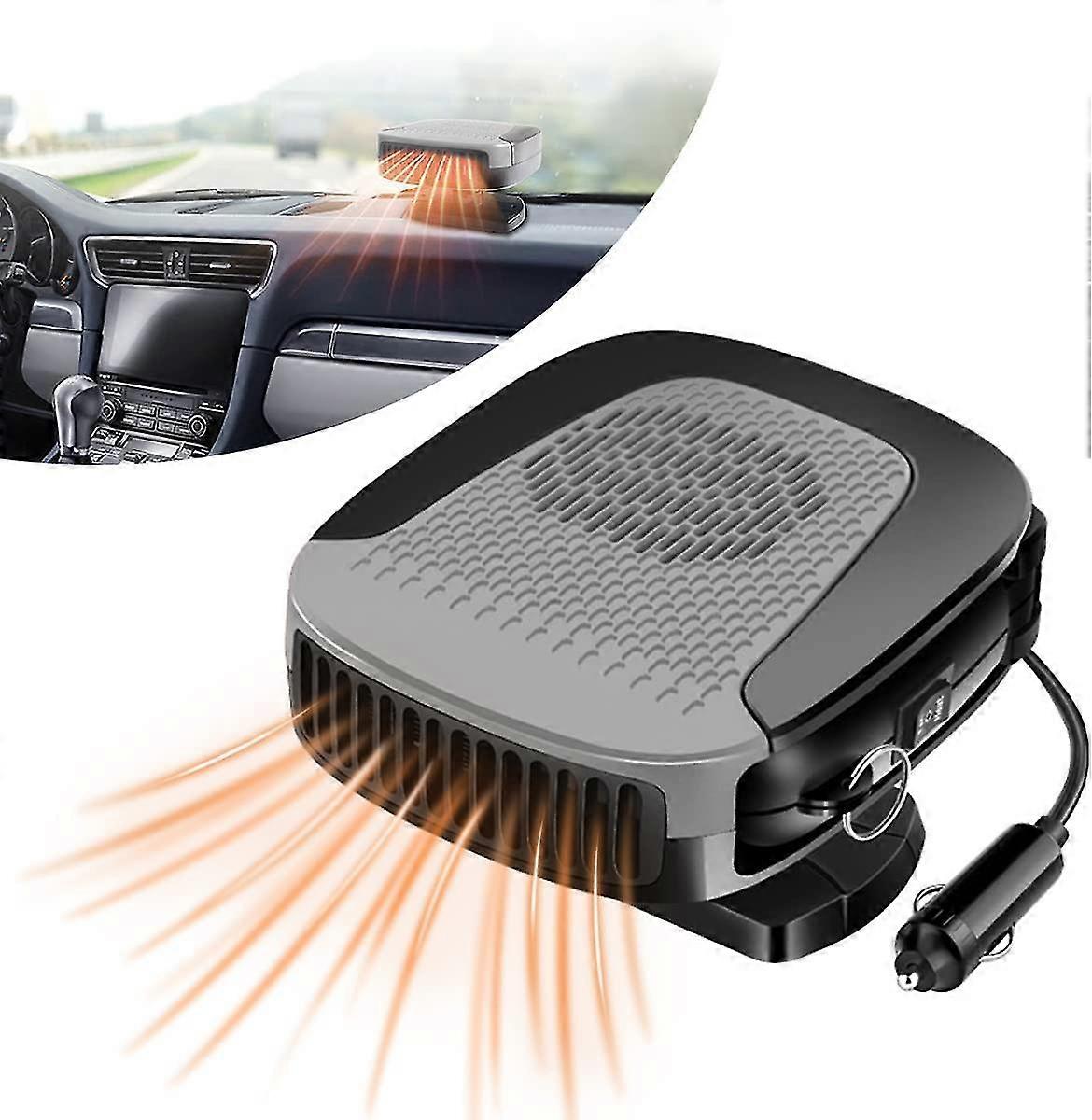 Portable Car Heater Kit Quick Heater Defroster Hot And Cold Car Cooling Fan, 2 In 1 Cooling Heating Function Window Windshield Demister Defroste