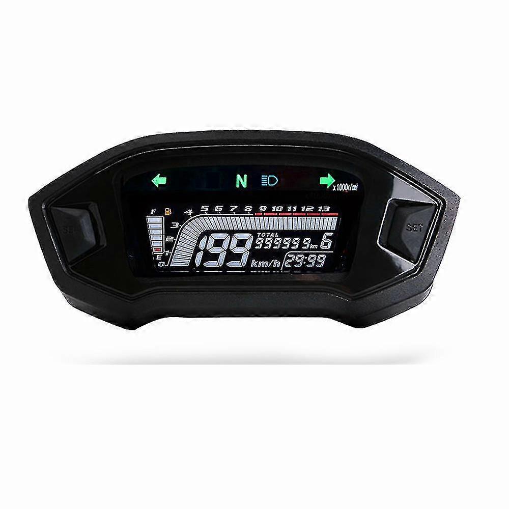 Universal Motorcycle Digital Speedometer Digital Tachometer Dashboard Instrument Panel Meter Lcd Display 10000 Rpm Cylinder1 2 4
