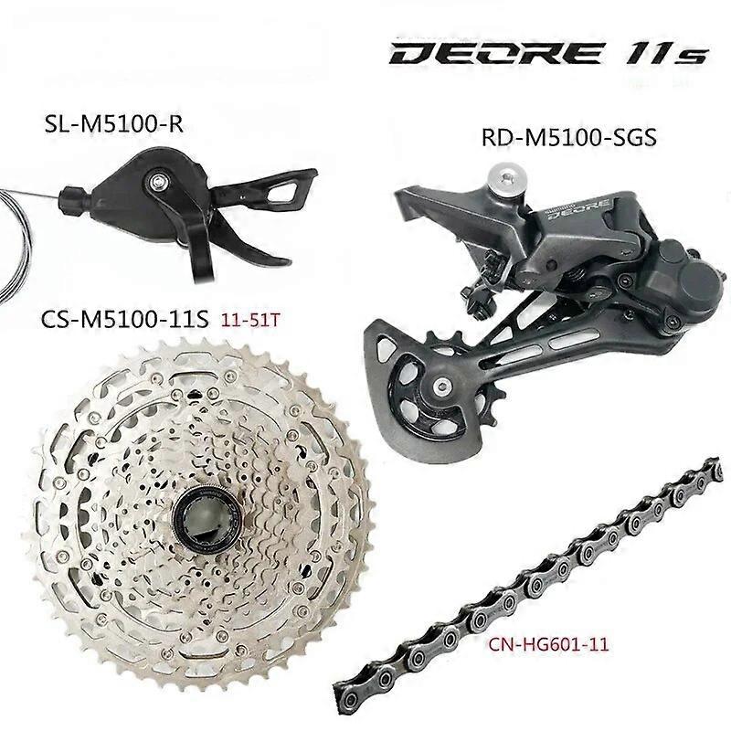 DEORE M5100 11Speed Groupset Shifter Rear Derailleur Cassette 42/51T Chain HG-601 X11 parts for MTB bike 11S groupset