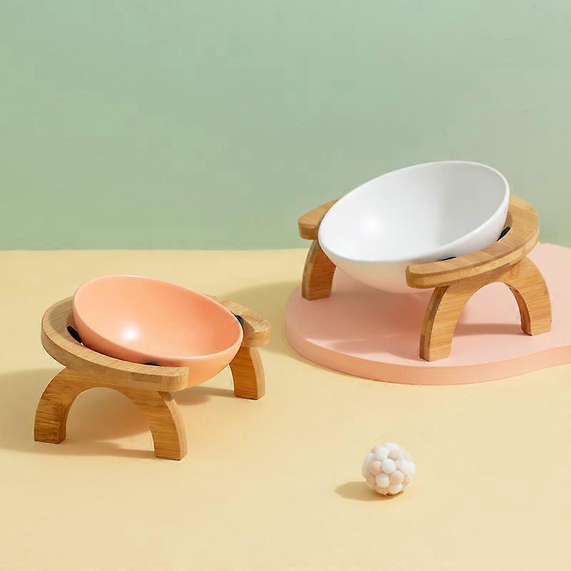 Adjustable Angle Ceramic Cat Bowl Set For Cats, Dual Design For Food And Water, Neck Support