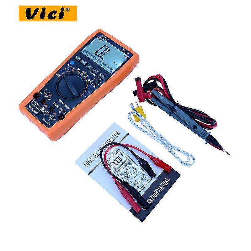 Vici VC99 Auto range digital multimeter ture RMS DC/AC 20A 1000V resistance capacitance meter +Thermal Couple thermometer tester