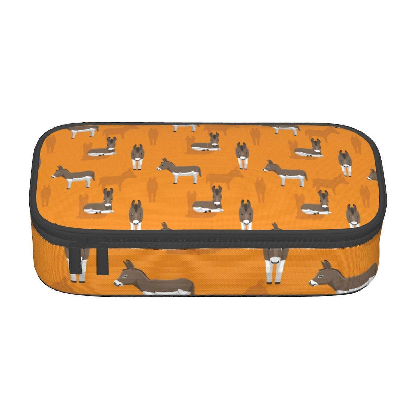 مضحك الكرتون الحمار نمط مقلمة القضية سعة كبيرة قلم رصاص الحقيبة ماكياج حقيبة اللوازم المكتبية القرطاسية صندوق قلم رصاص مع سحاب