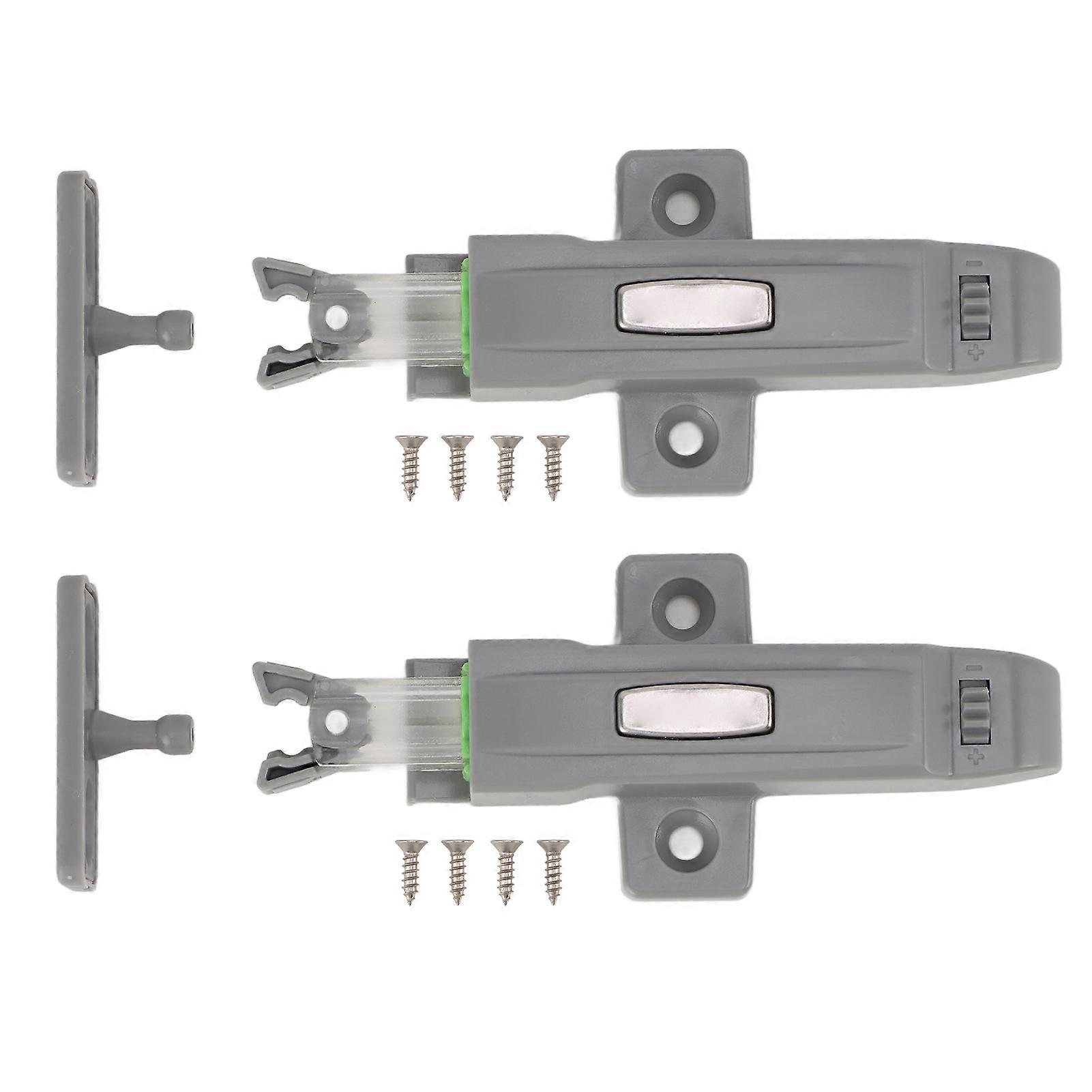 2 Set Cabinet Door Push Latch ABS Rebound Self Locking Device Collision Resistant Cushioning Wardrobe Door Rebounder