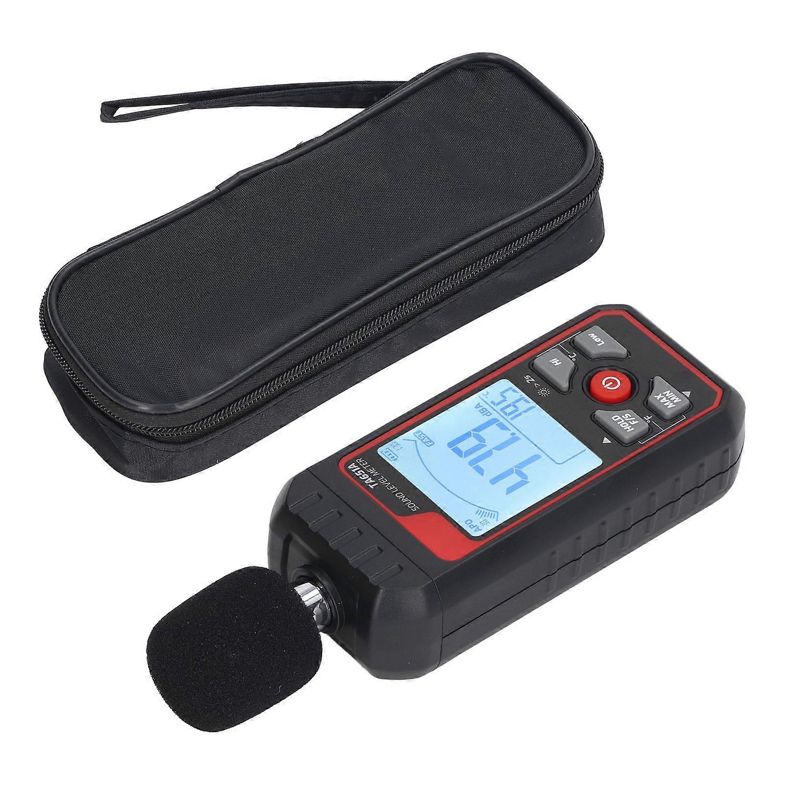 Sound Level Meter Sensitive Accurate Measurement Quick Response LCD Backlit Noise Tester Black New