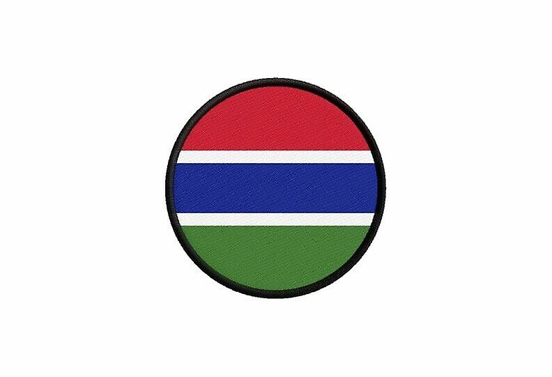 冈比亚国旗贴片印花烫画圆帽徽