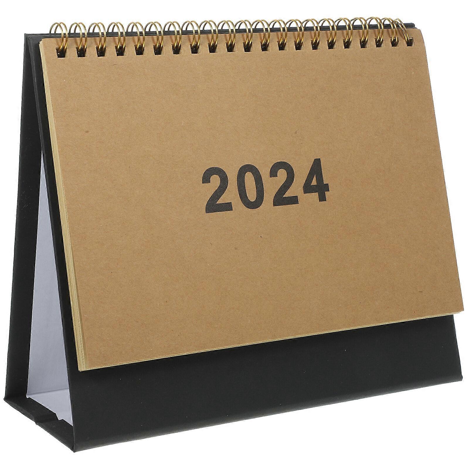 Spiral Binding Calendar Decorative Standing Desk Calendar Office Desktop Calendar