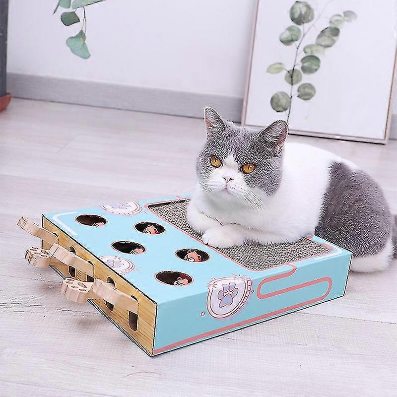 Funny Cat Toy Turntable Ball Cat Scratch Board Round Corrugated Paper Turntable Grinder Round Multi Holes Grind Claw Training Ns2