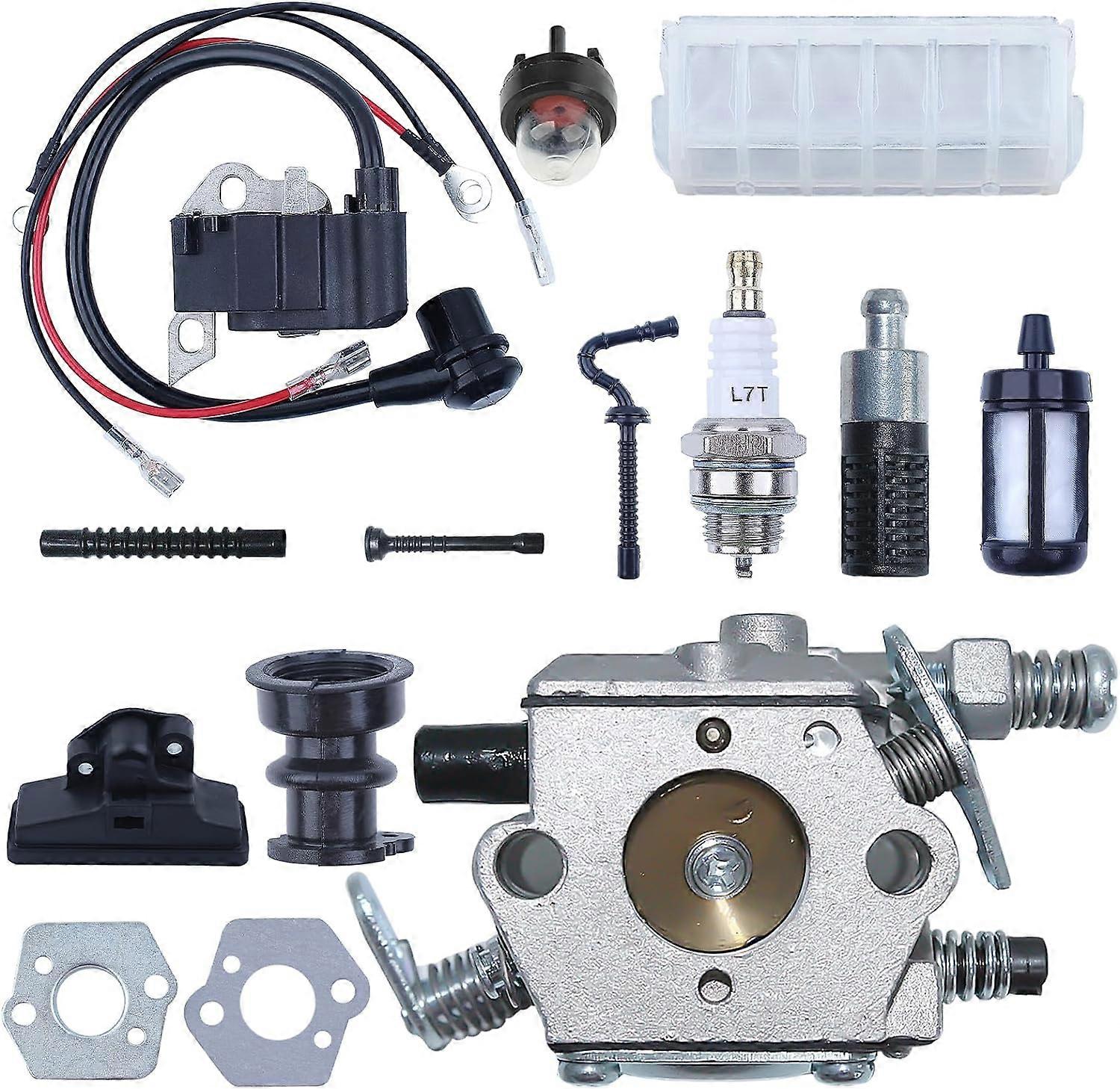 MS250 Carburetor for Stihl 021 023 025 MS210 MS230 Chainsaw Carb with 1123 160 1650 Air Filter Ignition Coil Fuel Line Tune Up Kit Replace for Walbro 