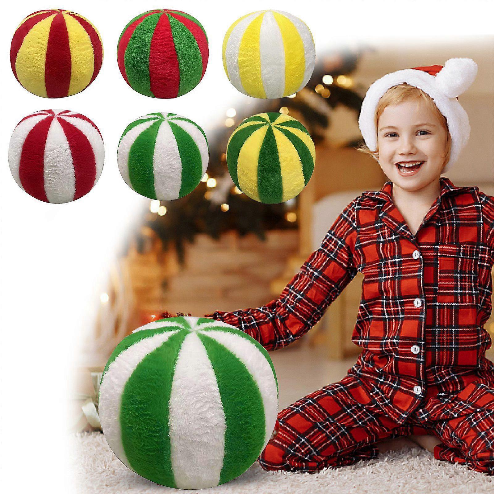 Almofada de Lançamento Redonda de Natal com Novidade, Almofada de Natal de Inverno com Doces, 100% Nova