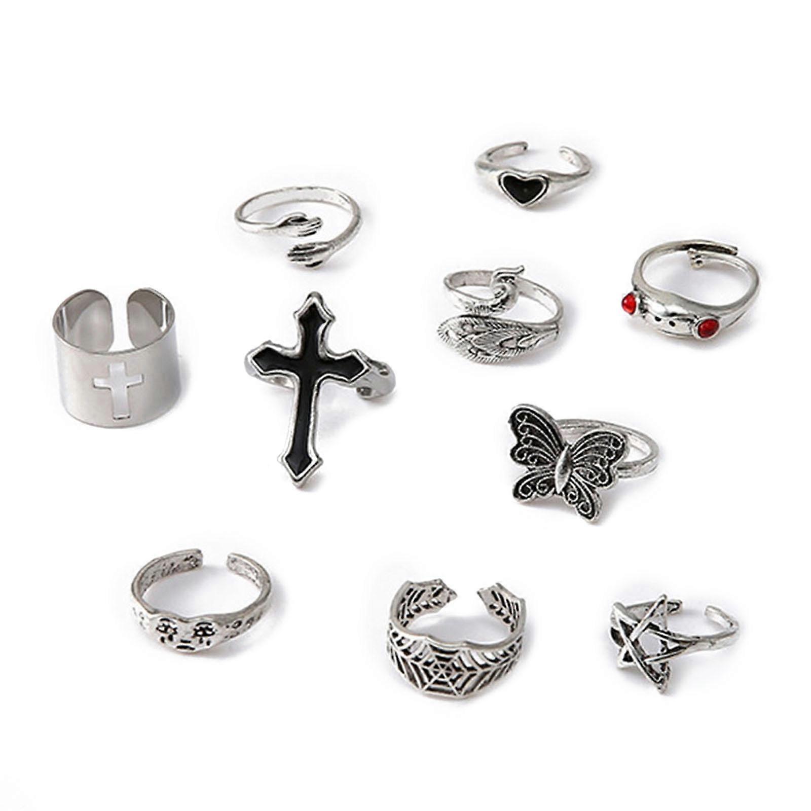 Stackable Ring Set for Frog for Butterfly Comfort for Cross Finger Ring Fashion