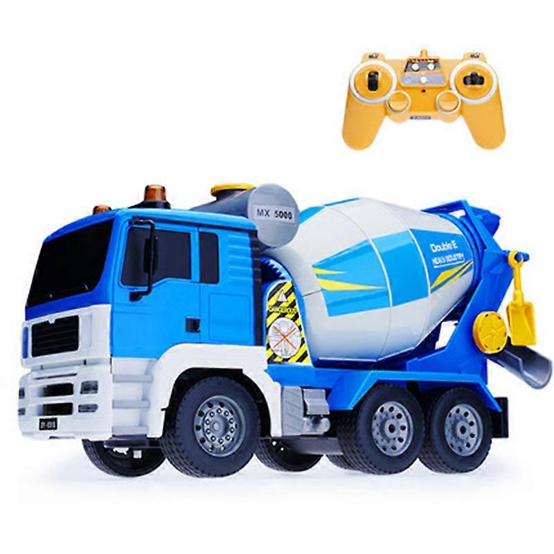 2021 Big size High Simulation Remote control Mixer Truck self-unloading dirt Cement Concrete Mixer Stir Rotating RC agitator Tru