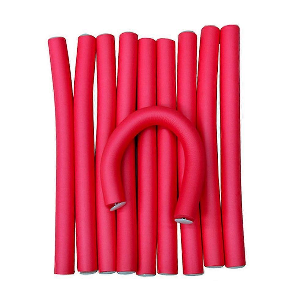 10 Pcs Simple Soft Foam Curler Makers Bendy Twist Curls Styling Hair Tool Set QinHai
