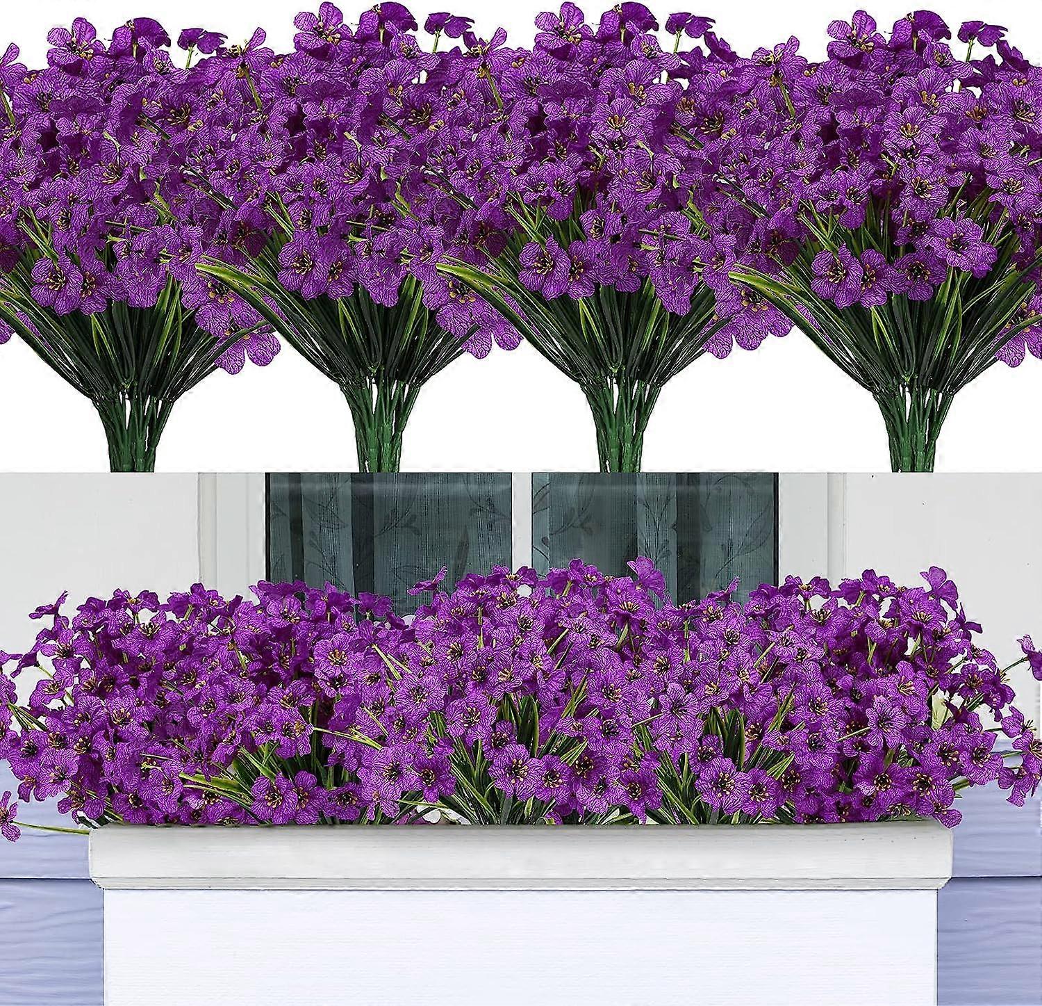 16 Bndel knstliche Blumen fr drauen, geflschte Seidenblumen  Kunstpflanzen UV-bestndig fr hngende Pflanzgefe Fensterkasten Veranda  Innen Auen Deko | Fruugo DE