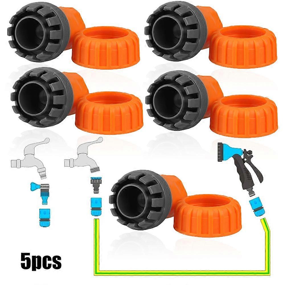 5pcs Plastic Garden Watering Hose Quick Connectors Micro Irrigation Adapter Joint For Hoses With An Inner Diameter Of 25mm