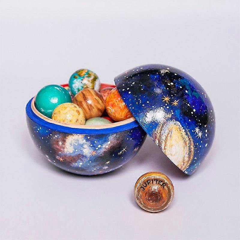 Wooden Solar System Toy Universe Planets Learning Game Educational Space Toys