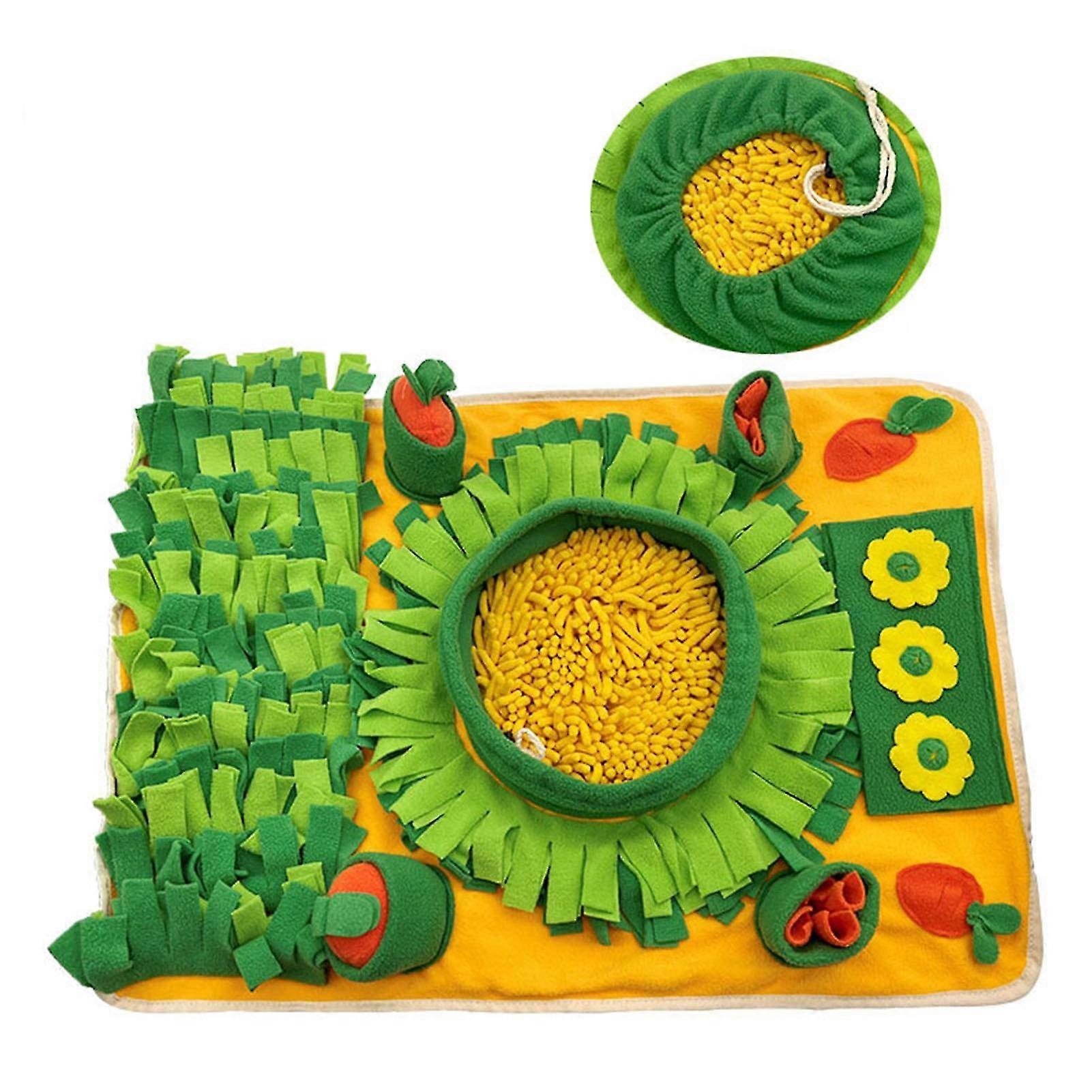 Pet Dog Snuffle Mat Squeaky Pet Slowing Feeding Sniff Pad Interactive Dog Puzzle Toy