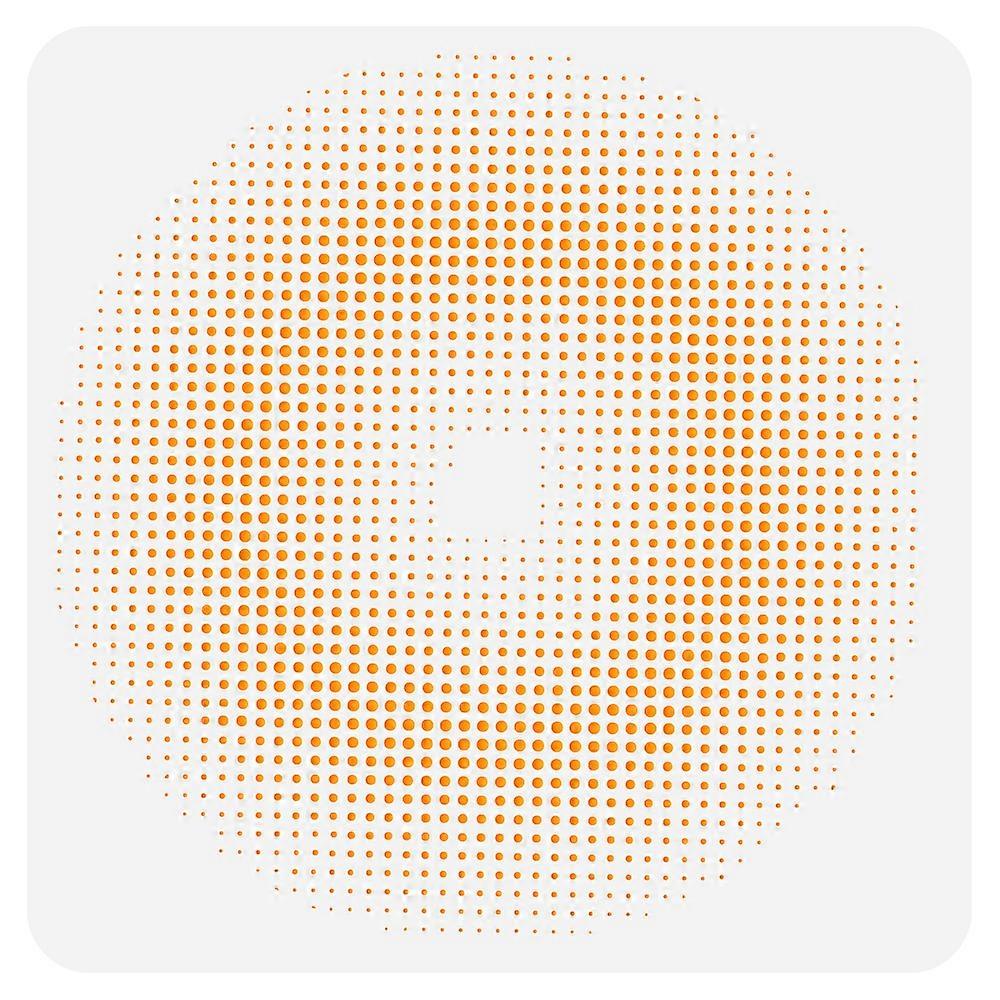 1pc Halftone Swirl Painting Stencil 11.8x11.8inch Reusable Halftone Circles Pattern Drawing Template DIY Dots Mixed Media Pattern Stencil for Painting