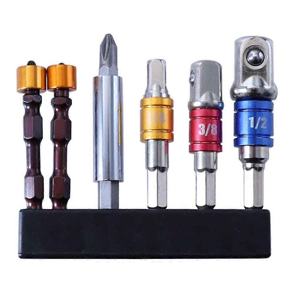 Magnetic Ring Double Screwdriver Bit Drill Socket Adapter Converter for Impact Driver with Hex Shan