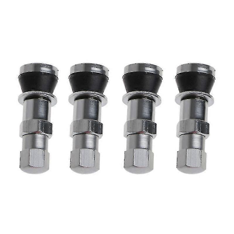 4x Aluminum Car Tubeless Wheel Tire Valve Stem Rim Bolt-in W/dust Cap-YUHAO