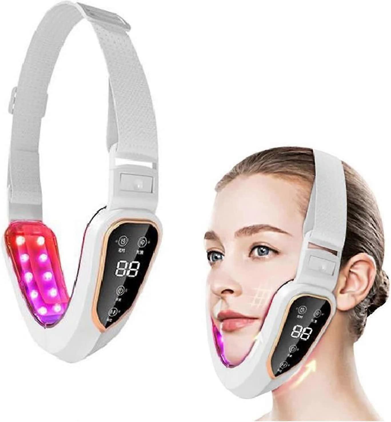 Electric V Face Beauty Meter, V-face Shaping Massager, Ems Microcurrent Photon Face Lifting Machine, Double Chin Remover