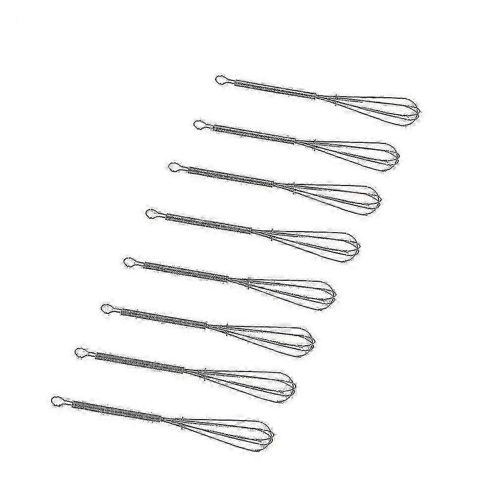 8pcs Mini Balloon Whisk 7in Versatile  Manual Whisk Stirrer