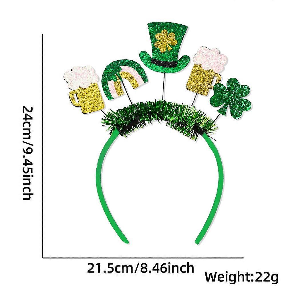 Beer Top Hat Shamrock Band - Brew-tiful Party Accessory(2 pieces)
