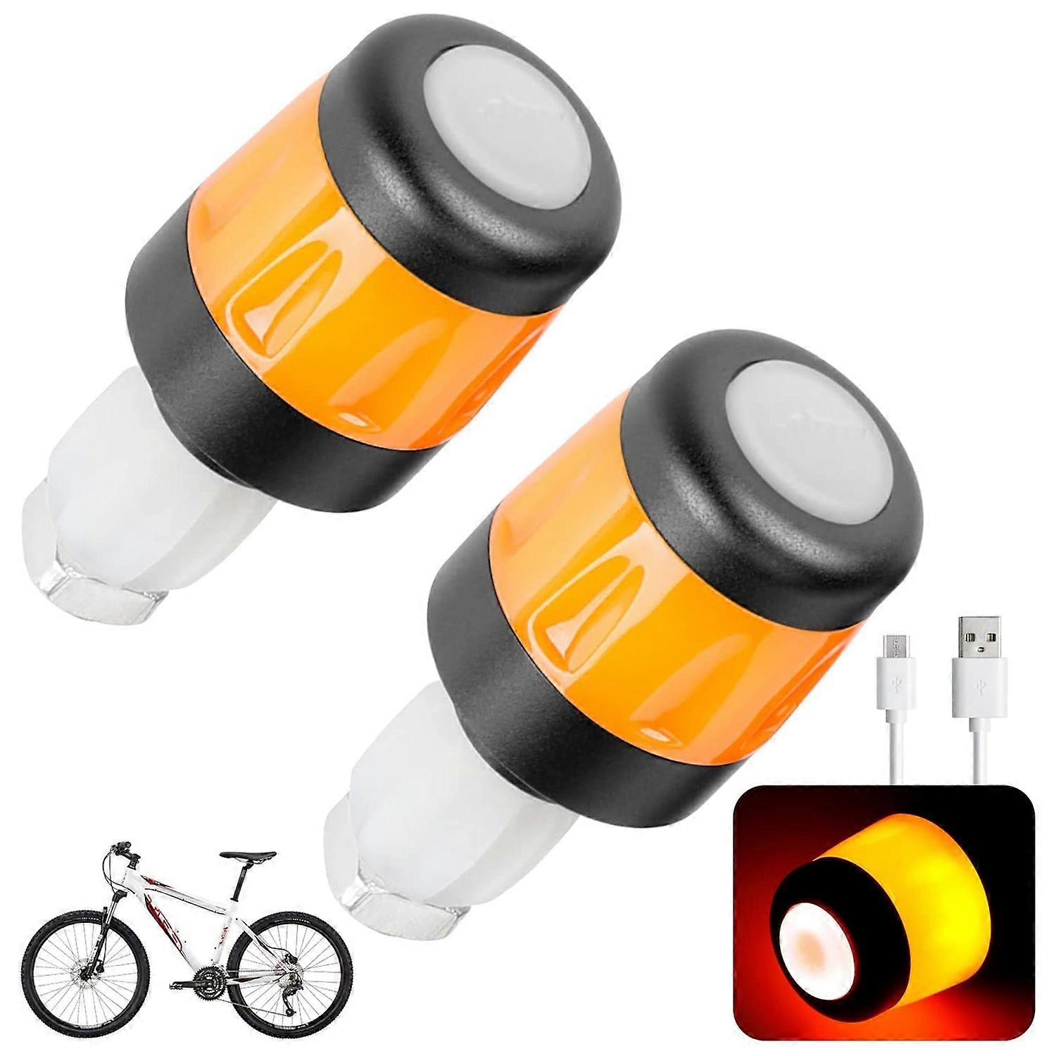 Type B ULIP 2Pcs Bicycle Signal Light Practical Handlebar Light End Plug Bike Grips Bike