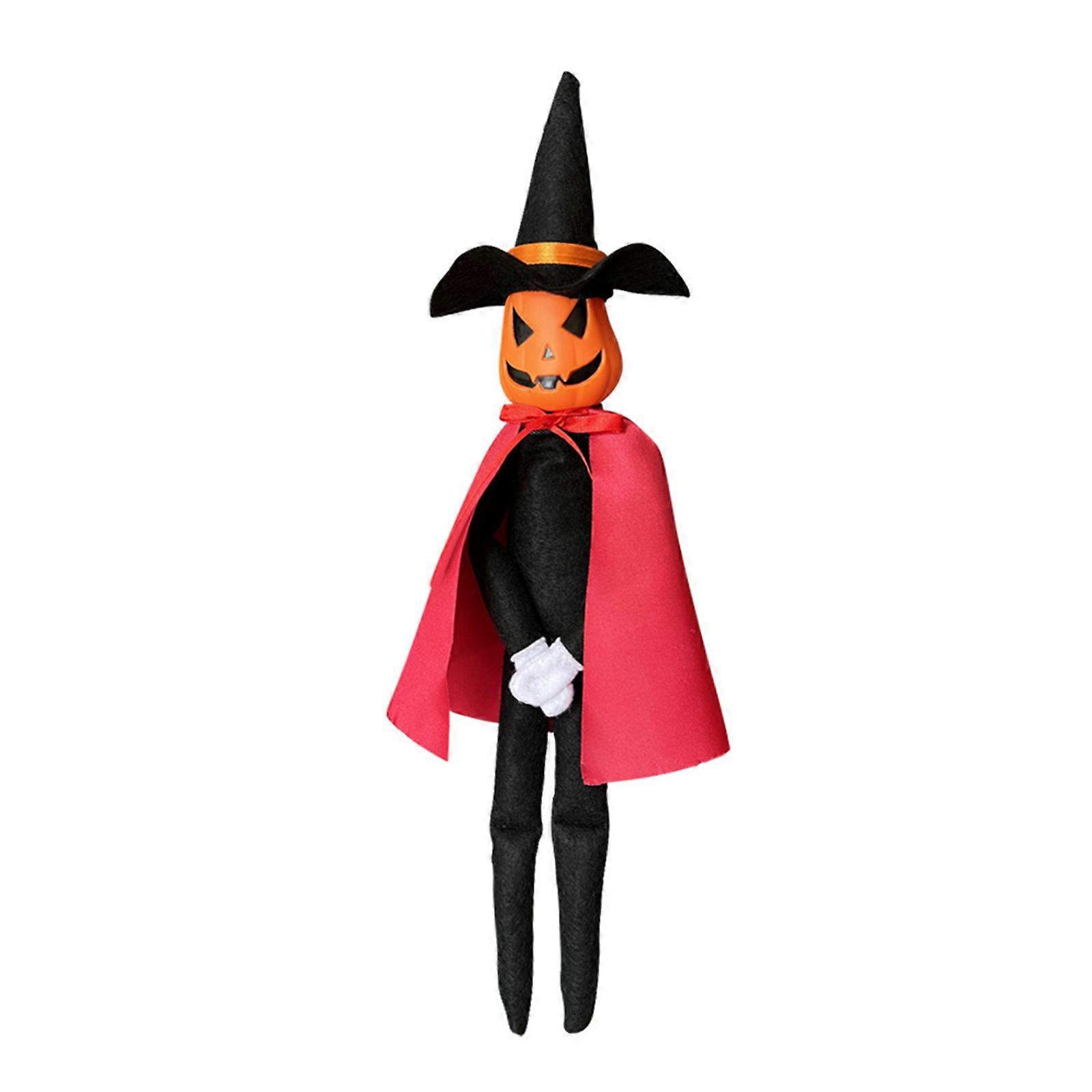 Festive Black Pumpkin Plush for Halloween