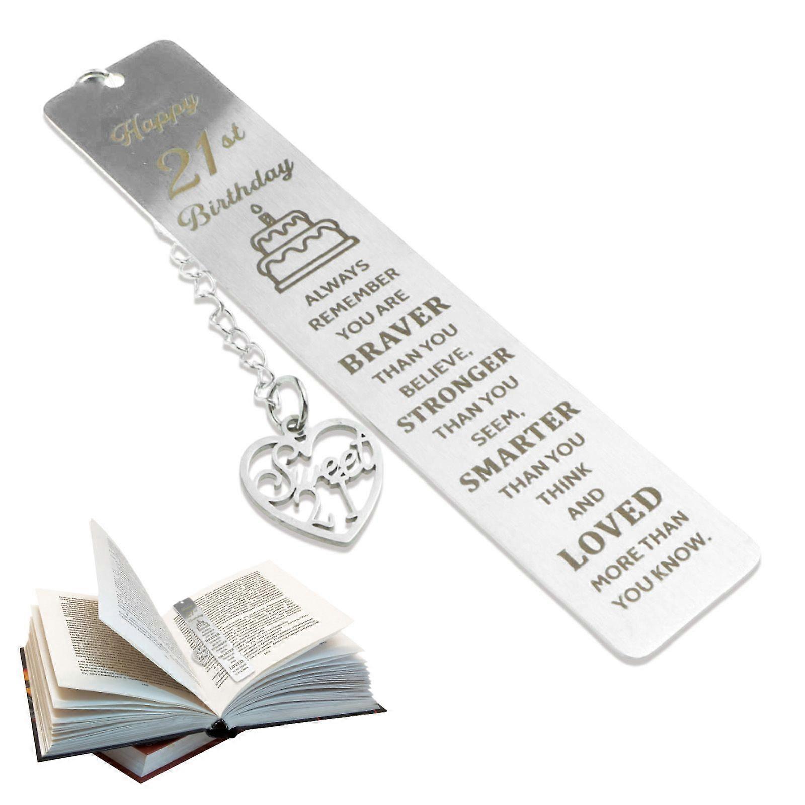 1pcs 21 - year - old Metal Bookmark