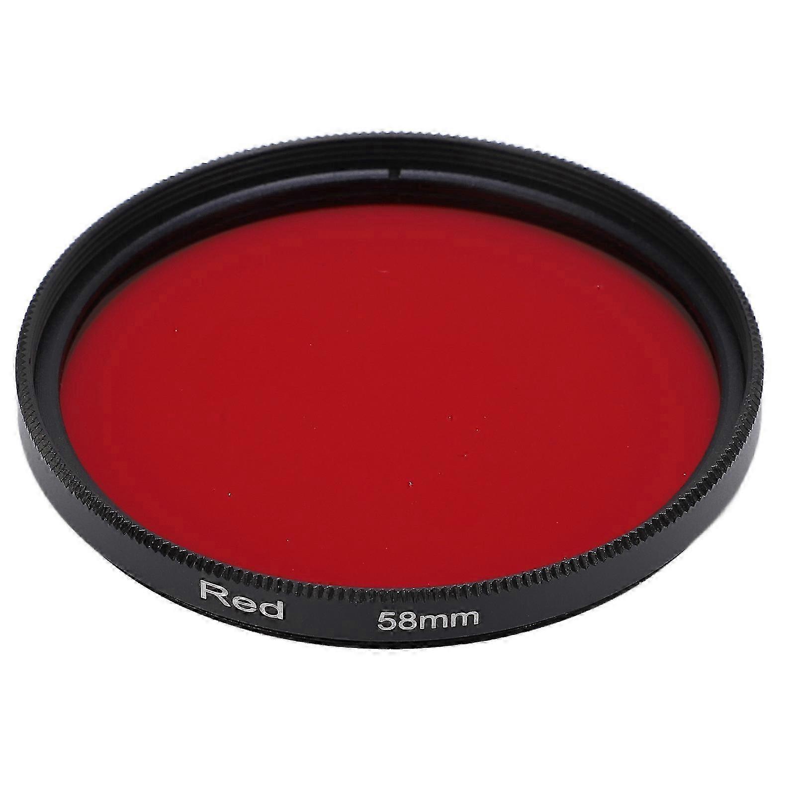 Threaded Camera Filter Red Filter Optical Glass For Camera 58mm