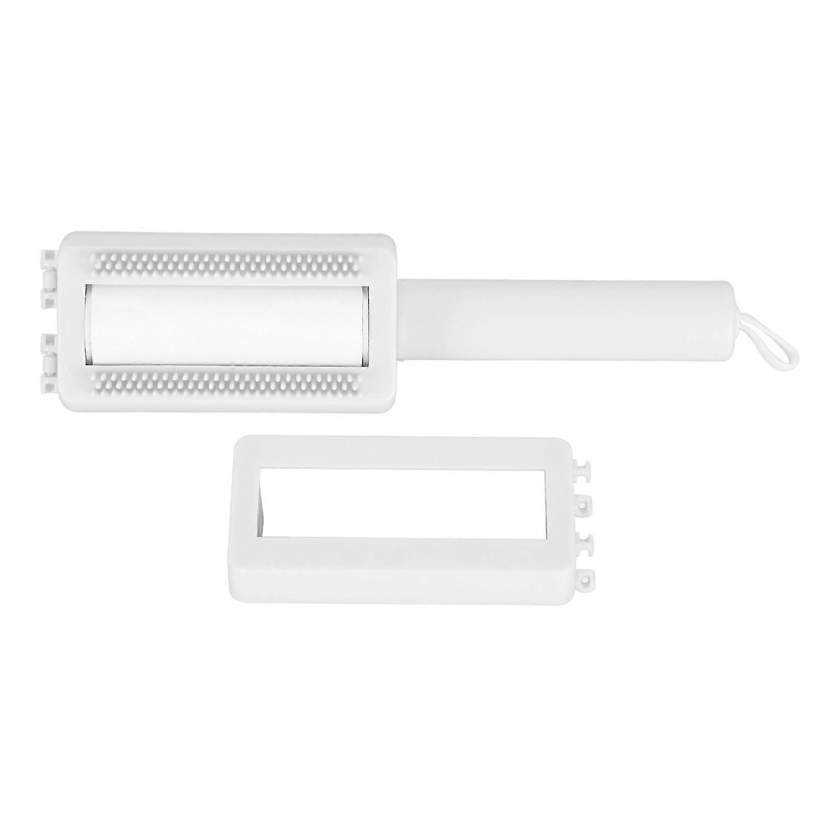 Cats Sticky Brush Multipurpose Efficient 3 Rows Teeth Pet Hair Remover Roller for Shedding and Grooming White