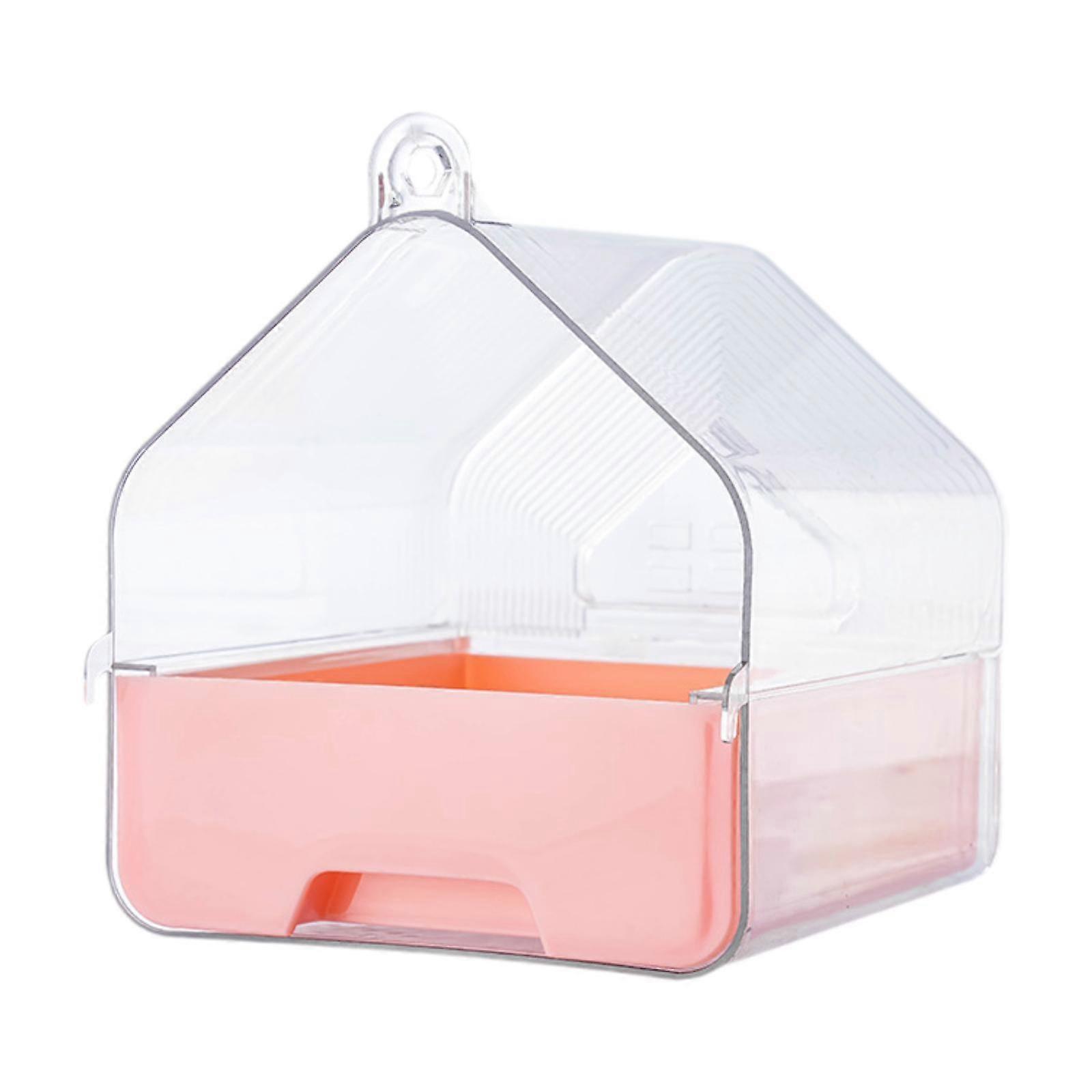 Pet Bird Bath Box,Parrot Water Shower Tray,Small Bird Cage, Parrot Bathing Tub,