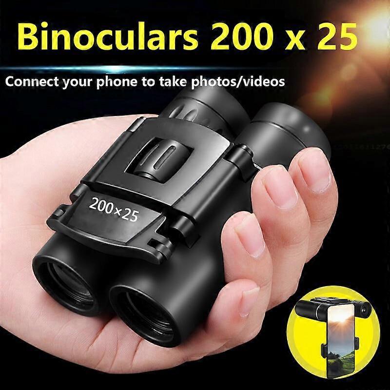 Telescope Professional Binoculars,200x25,Mini Portable Folding Binoculars,High Zoom, Low Light Night Vision Telescope