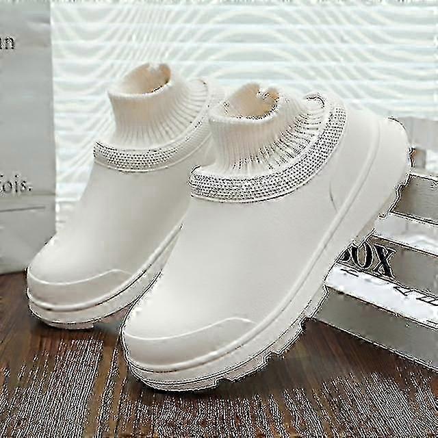 Kadın Ayakkabıları Mutfak İş Ayakkabıları Yağa dayanıklı Su Geçirmez Kaymaz Otel Restoran Şef Ayakkabıları Çift Için Kış Düz Botlar