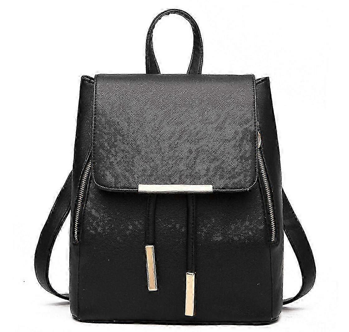 Sac à dos en cuir synthétique avec fermeture éclair pour femme