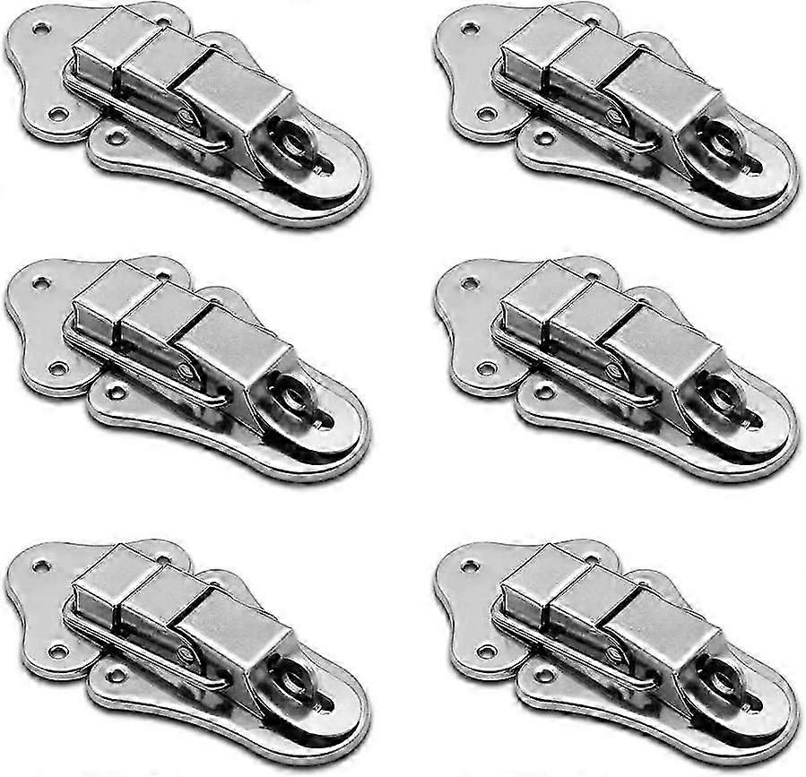 6 Pieces Lever Latch Spring Catch Latch Toggle Stainless Steel Drawer Hardware For Tool Chest Suitcase and Trunk