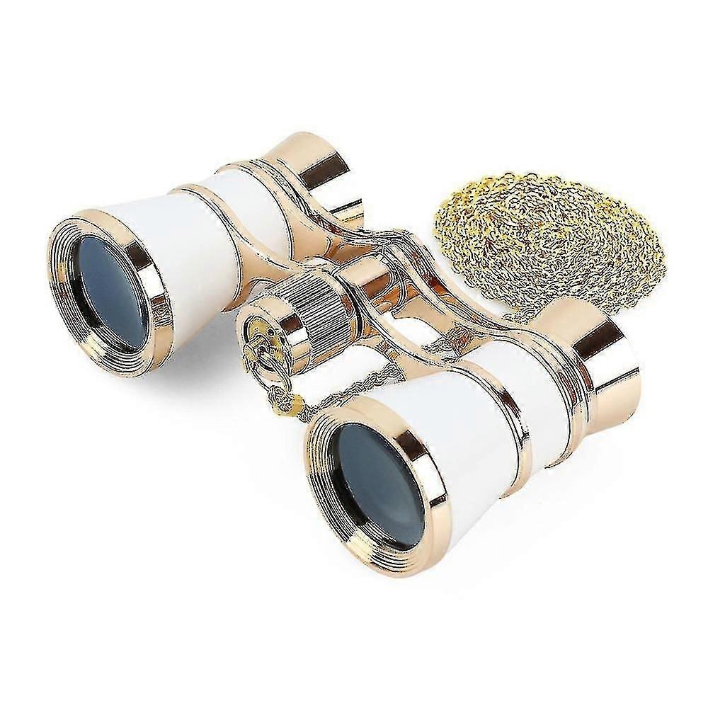 Theater glasses opera binoculars, binoculars with chain, vision binoculars white