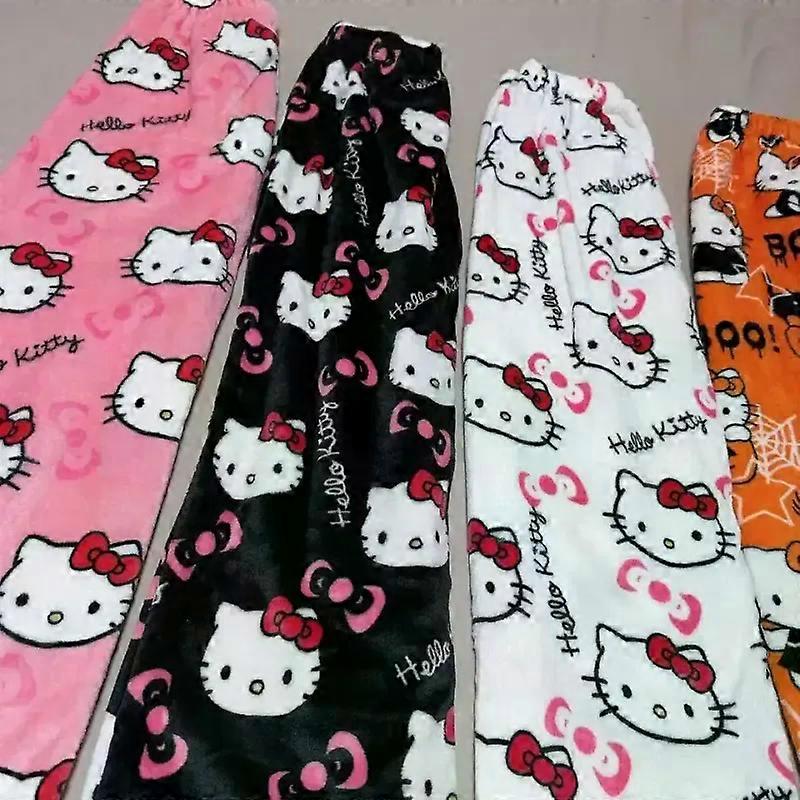 Süße rosa Hello Kitty Pyjamahosen XS Große Größen Gemütliche Stilvolle Loungewear