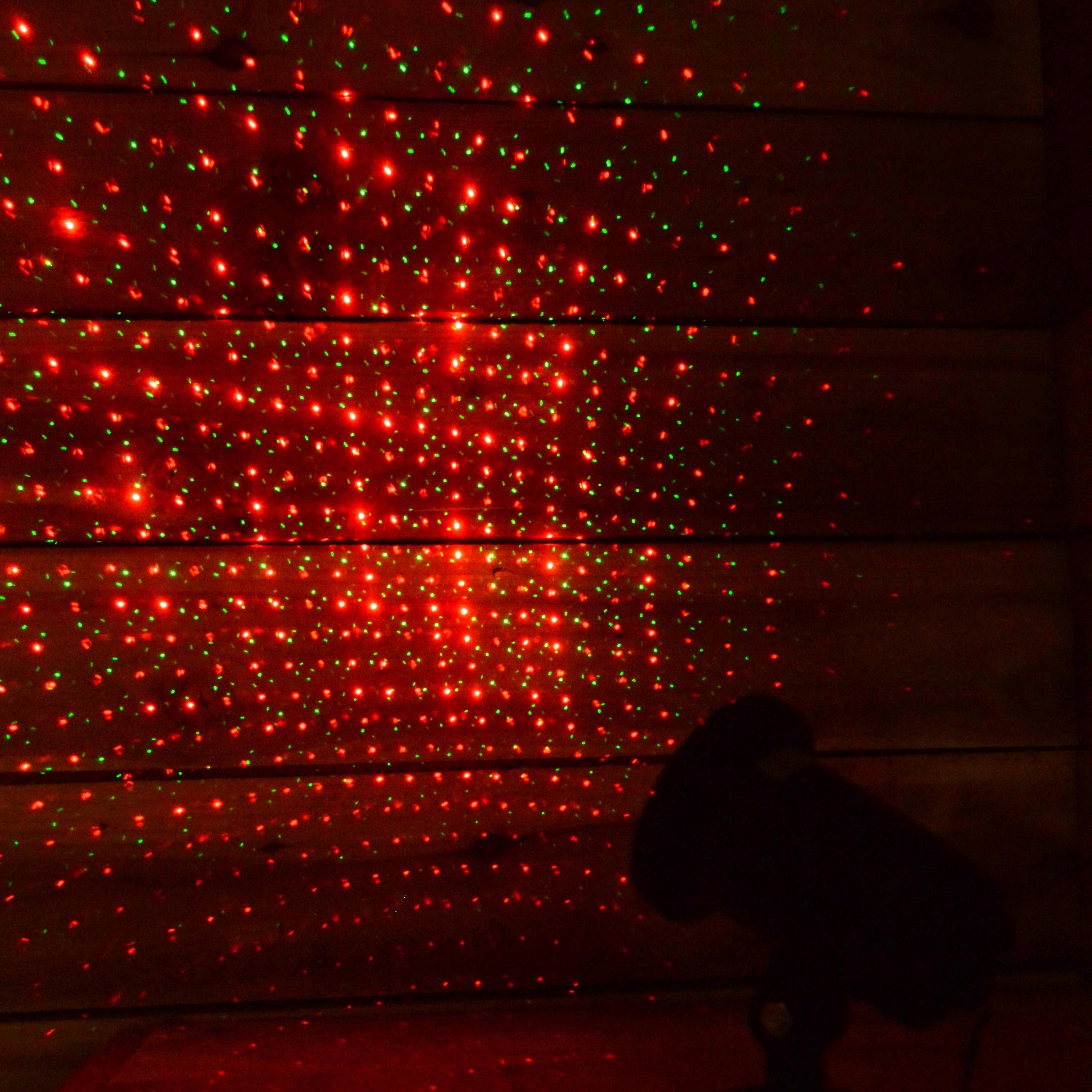 Premier 23cm Green & Red Dot Rotating Laser Light Projector With Timer