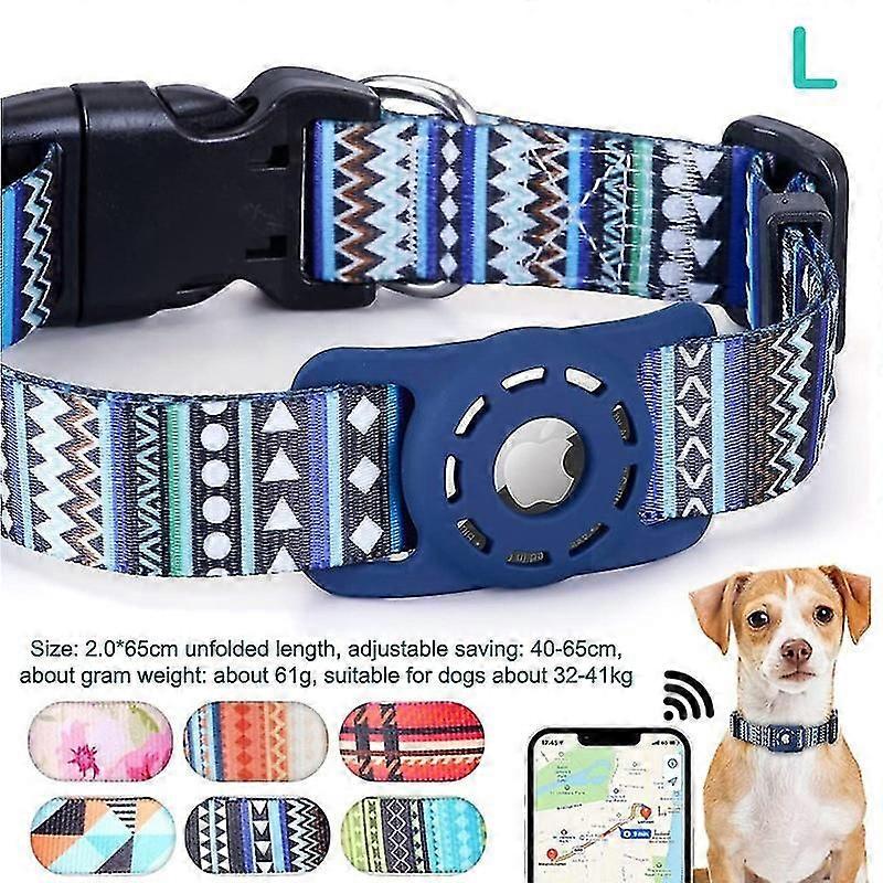 Digital Printing Airtag Collar Adjustable Puppy Kitten Necklace Collar Apple