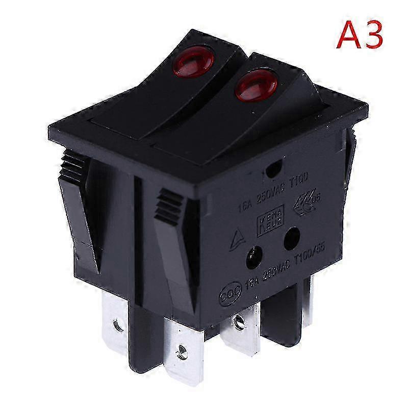 Single-piece for Rk1-23 250V/16A Double-Button Rocker Oil Heater On/Off Switch