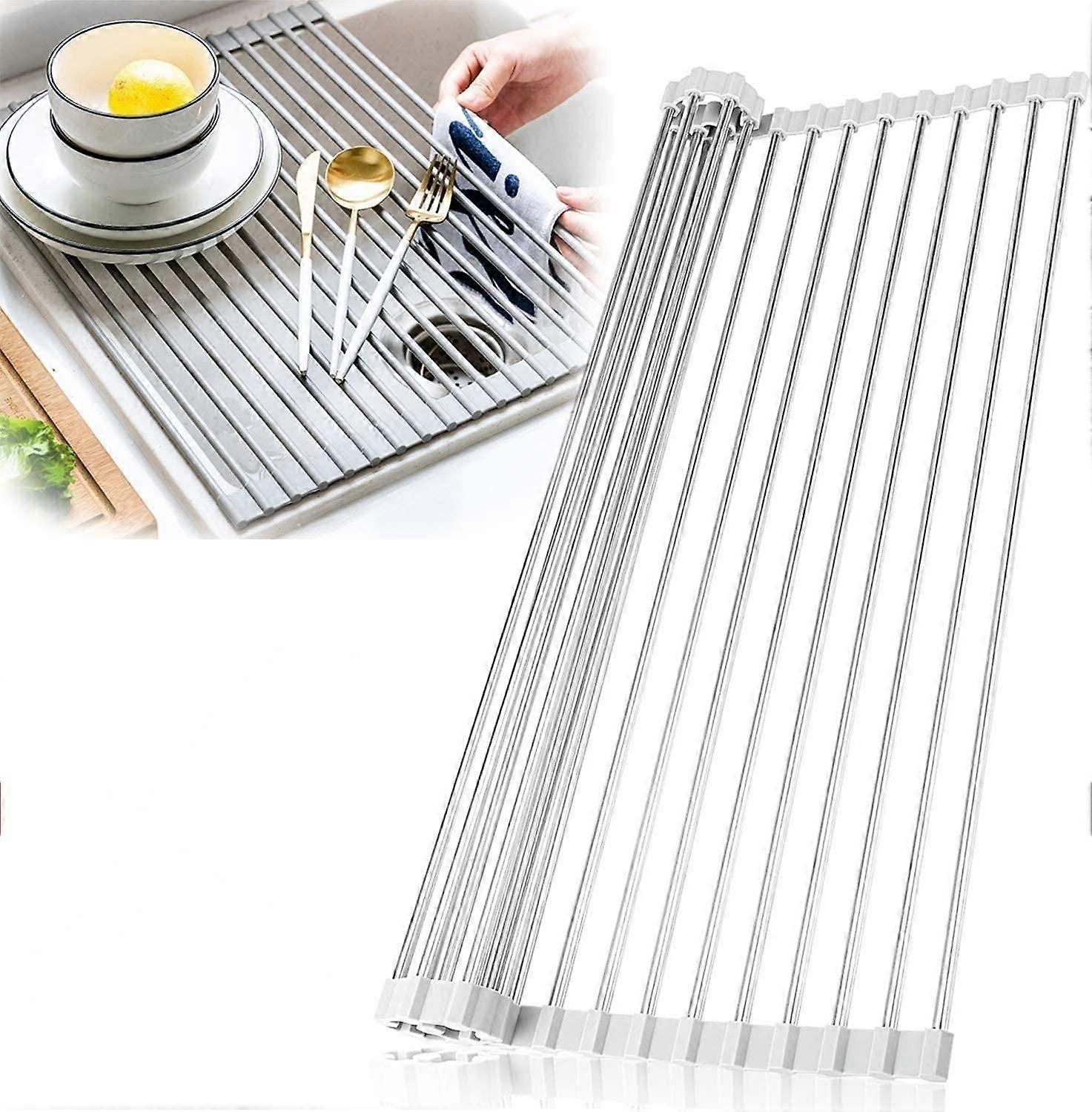Collapsible Sink Drying Mat Adjustable Non-Slip Waterproof