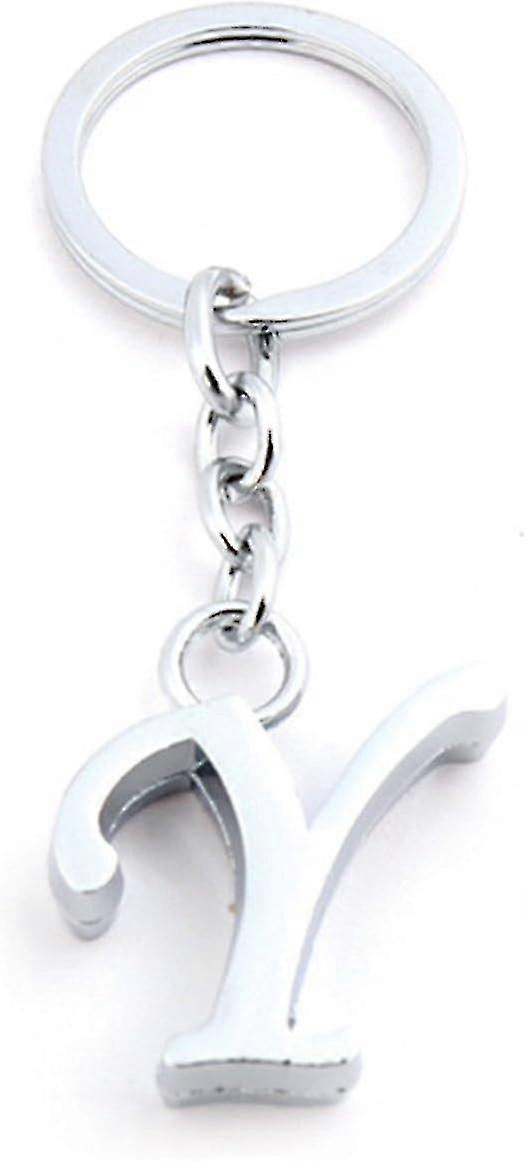 Letter Simple Alphabet Charm Keychain, Key Ring, Bag Charm (y)