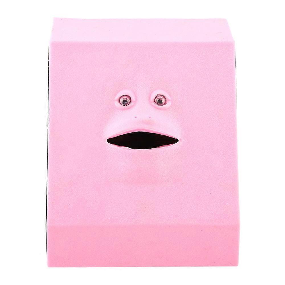 Cute face shaped piggy bank coin eating money piggy bank