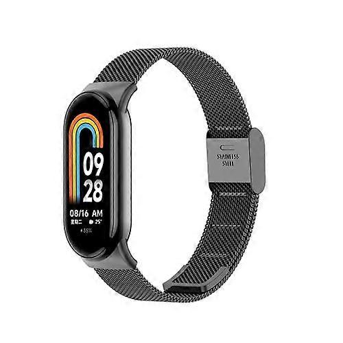 For Xiaomi Mi Band 8 Milanese Buckle Metal Watch Band