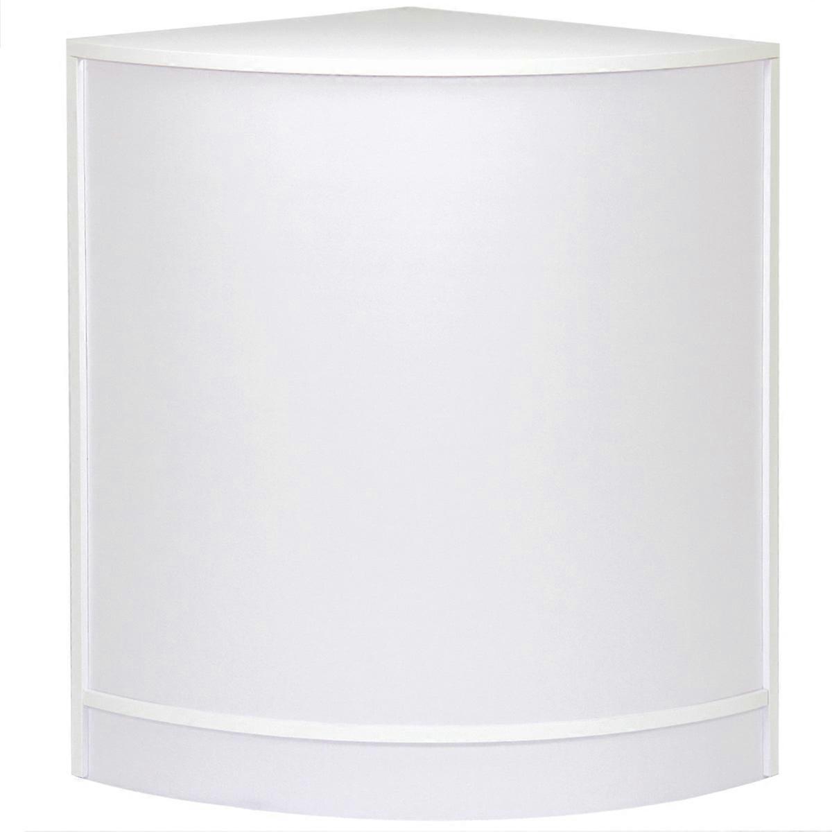 Shop Corner Counter White CM60 Retail Storage Unit Modular Curved Display Showcase Cabinet Reception